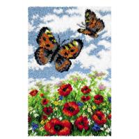 Butterfly Meadow Latch Hook Rug Making Kit. Orchidea, 50x74cm Pr