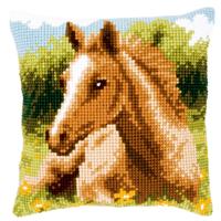 NEW  Foal Vervaco Chunky Cross Stitch Cushion Front kit