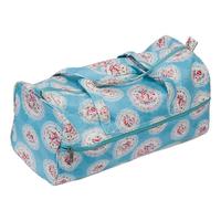 Knitting Bag Sewing Bag with soft handles -Blue Cameo Floral Des