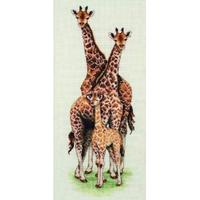 Anchor Giraffe Family Counted Cross Stitch Kit  14x47cm