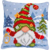 Chunky Cross Stitch Cushion Front Kit - New Gnome 40x40cm