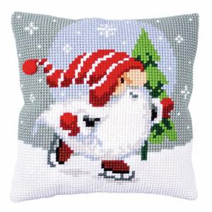 Gnome On Ice Vervaco Chunky Cross Stitch Kit 40x40cm