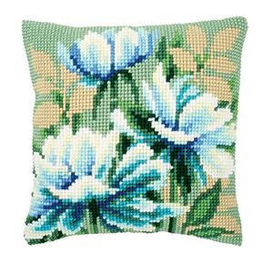 Japanese Anemones Vervaco Chunky Cross Stitch Cushion Front Kit