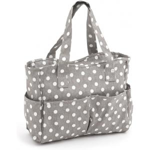 Grey Polka Dot PVC Craft Bag