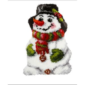 Snowman Latch Hook Rug Making Kit. Orchidea, 33x48cm Pr