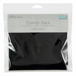 BLACK Cushion back with zipper cushion backer Use with a 40x40cm