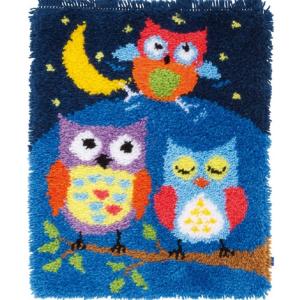 Owls At Night Latch Hok Kit by Vervaco 43x54cm