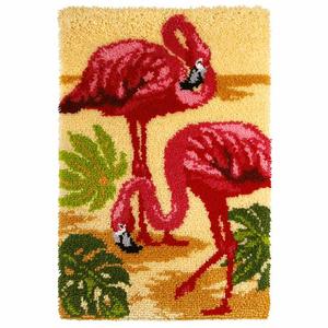 Flamingoes Latch Hook Rug Making Kit. Orchidea, 50x74cm Pr
