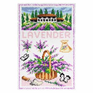 Lavender Latch Hook Rug Making Kit. Orchidea, 50x74cm