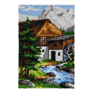 Watermill Latch Hook Rug Making Kit. Orchidea, 50x74cm