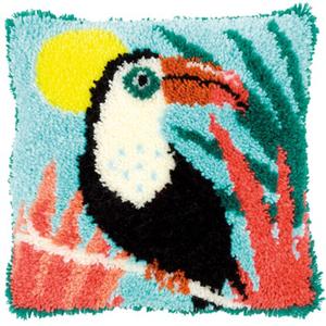Toucan Latch Hook Cushion Front Kit