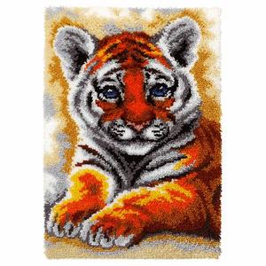 Tiger Cub Latch Hook Rug Making Kit. Orchidea, 50x74cm