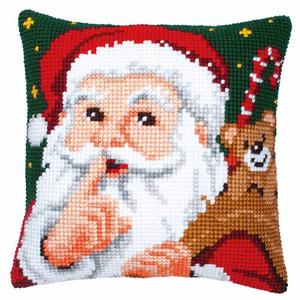 Santa Hush! Chunky Cross Stitch Cushion Front Kit