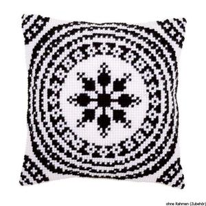 White & Black Printed Chunky Cross Stitch Kit 40x40cm