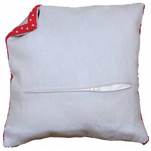 Grey cushion back with zipper by Vervaco 18"x18"
