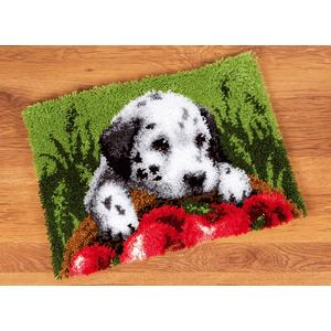 Dalmatian With Apples Latch Hook Kit 53x39cm