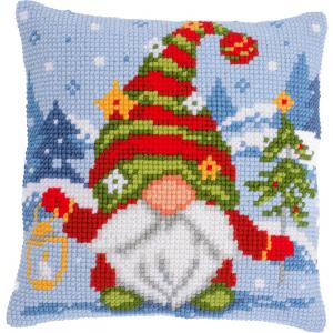 Chunky Cross Stitch Cushion Front Kit - New Gnome 40x40cm